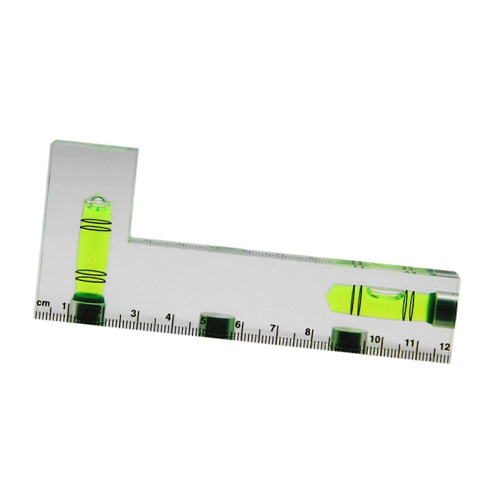 L-shaped Bubble Level Ruler Practical for Turntables Office Desktops Cameras