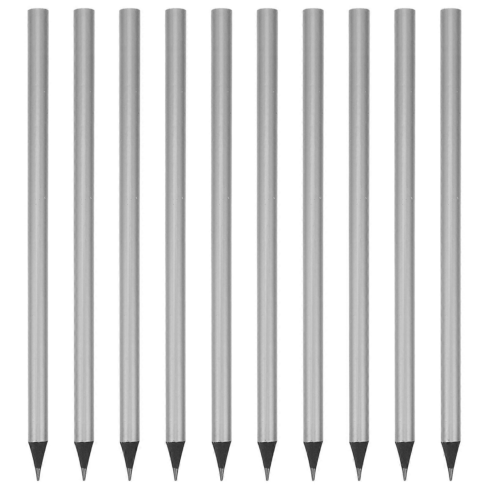 Woodworking Carpenter Pencil for Construction Marking 10Pcs Silver