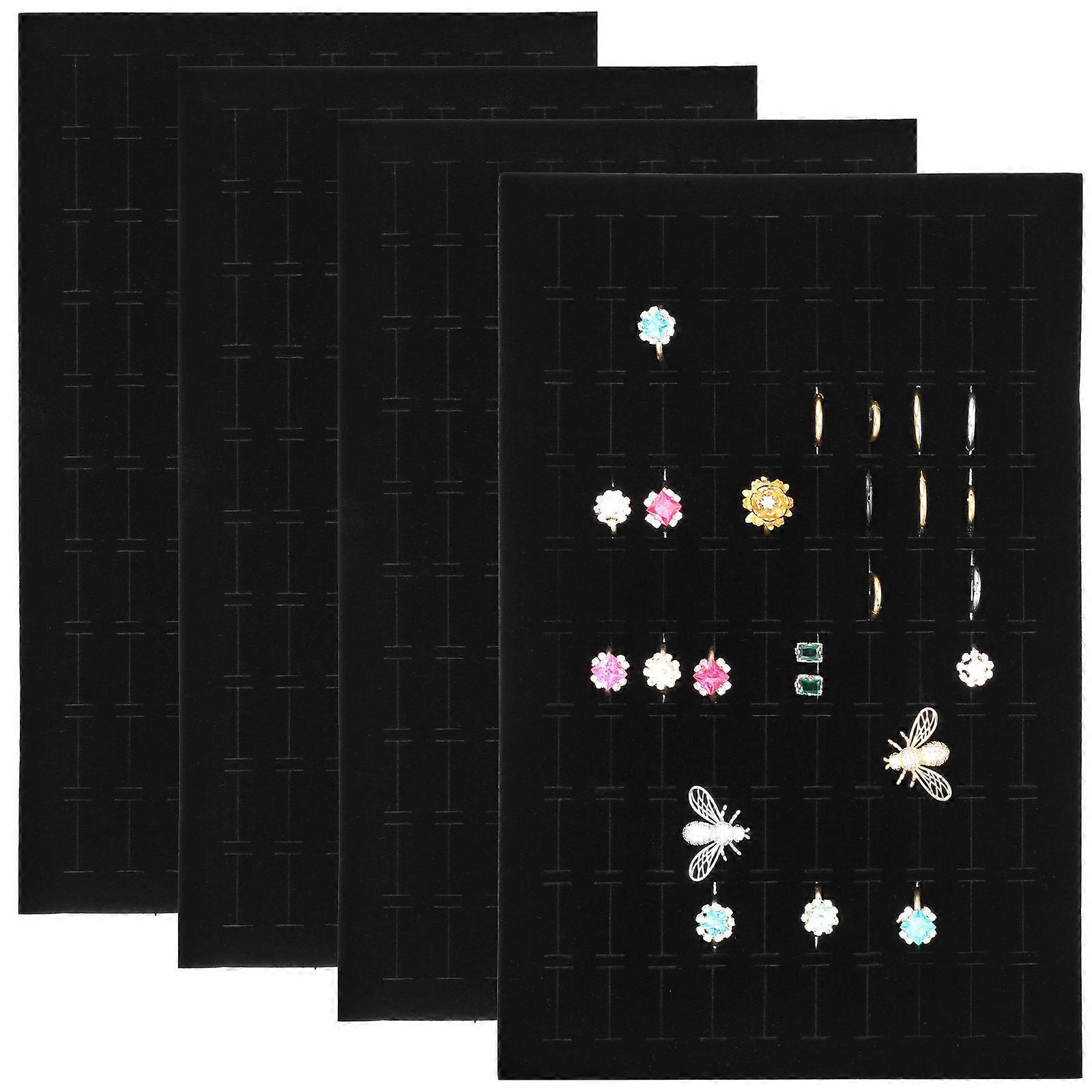 Jewelry Box Sponge Pad for Earring with 8Pcs Ring Holder Inserts