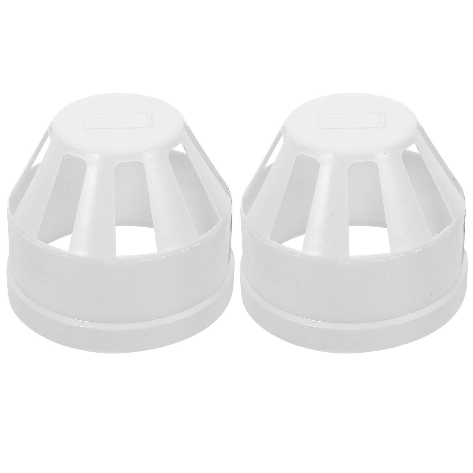 PVC Chimney Vent Cap With Effective Drainage Filtering For Residential Use 8 Pcs Spherical Beige