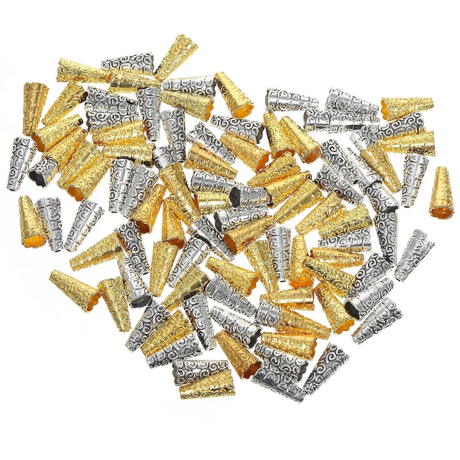 Rectangular Craft Making Tassel End Caps 500 Pcs Assorted Color for Gift Giving and Decorative Use