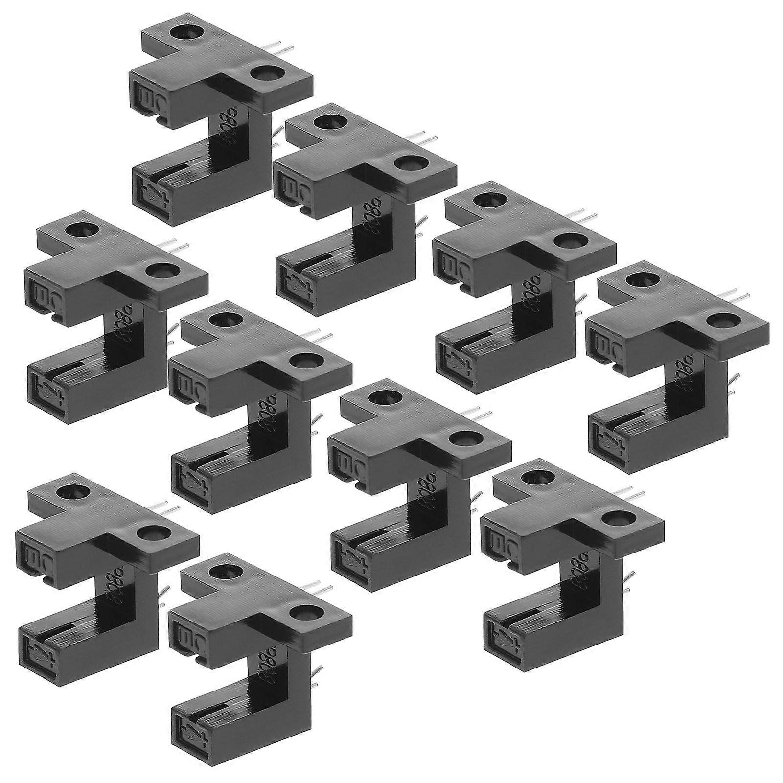 Slot Optical Infrared Photoelectric Sensor For Technicians 20 Pcs Black ABS Reflective Material Detection