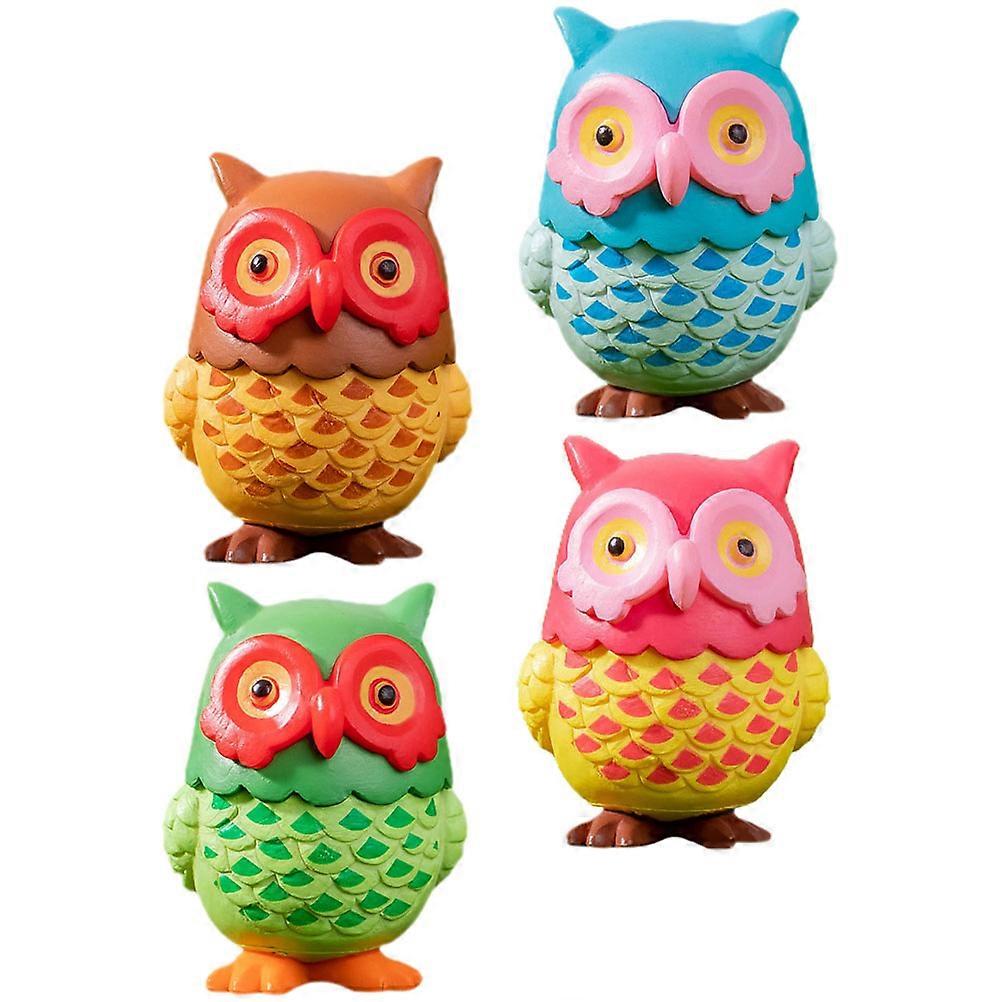Artificial Owl Figurines Resin Ornaments for Garden 16Pcs Pack