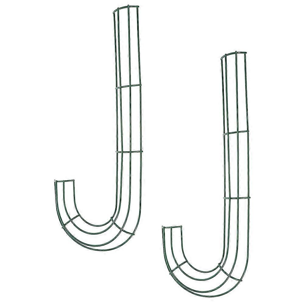 Christmas Candy Cane Wreath Frame Metal Wire Ring Set 8Pcs