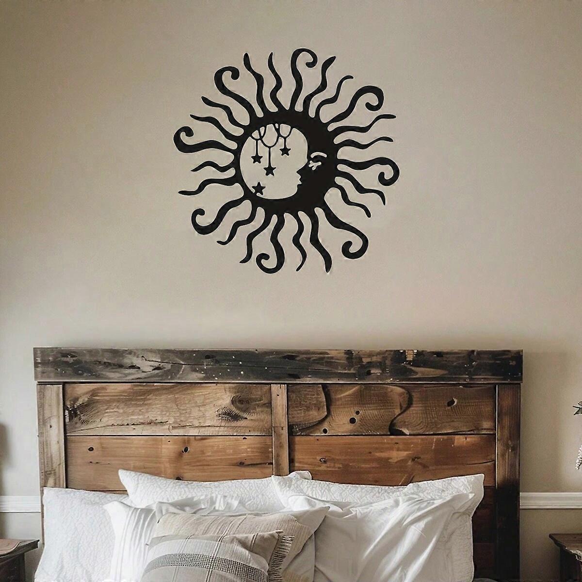1PC Sun and Moon Hanging Metal Wall Décor for Home Interiors