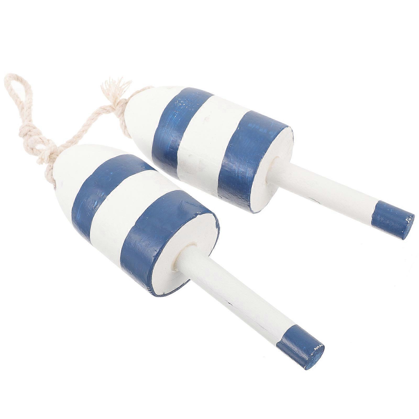 Mediterranean Vintage Wooden Wall Float for Nautical Hanging 3Pcs Set