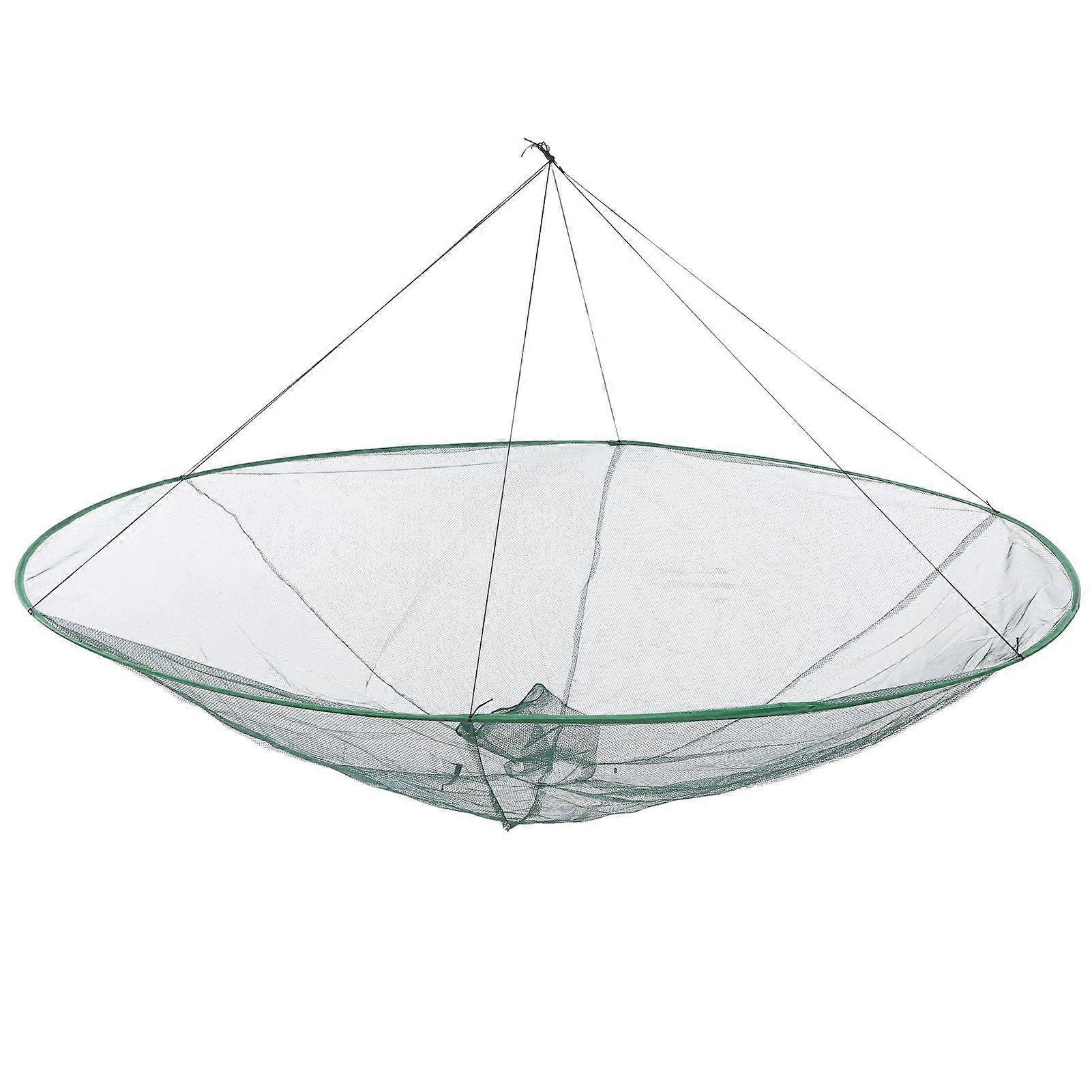Circular Drawable Foldable Fishing Net 150cm High Strength Nylon Mesh Floating Shrimp Cage