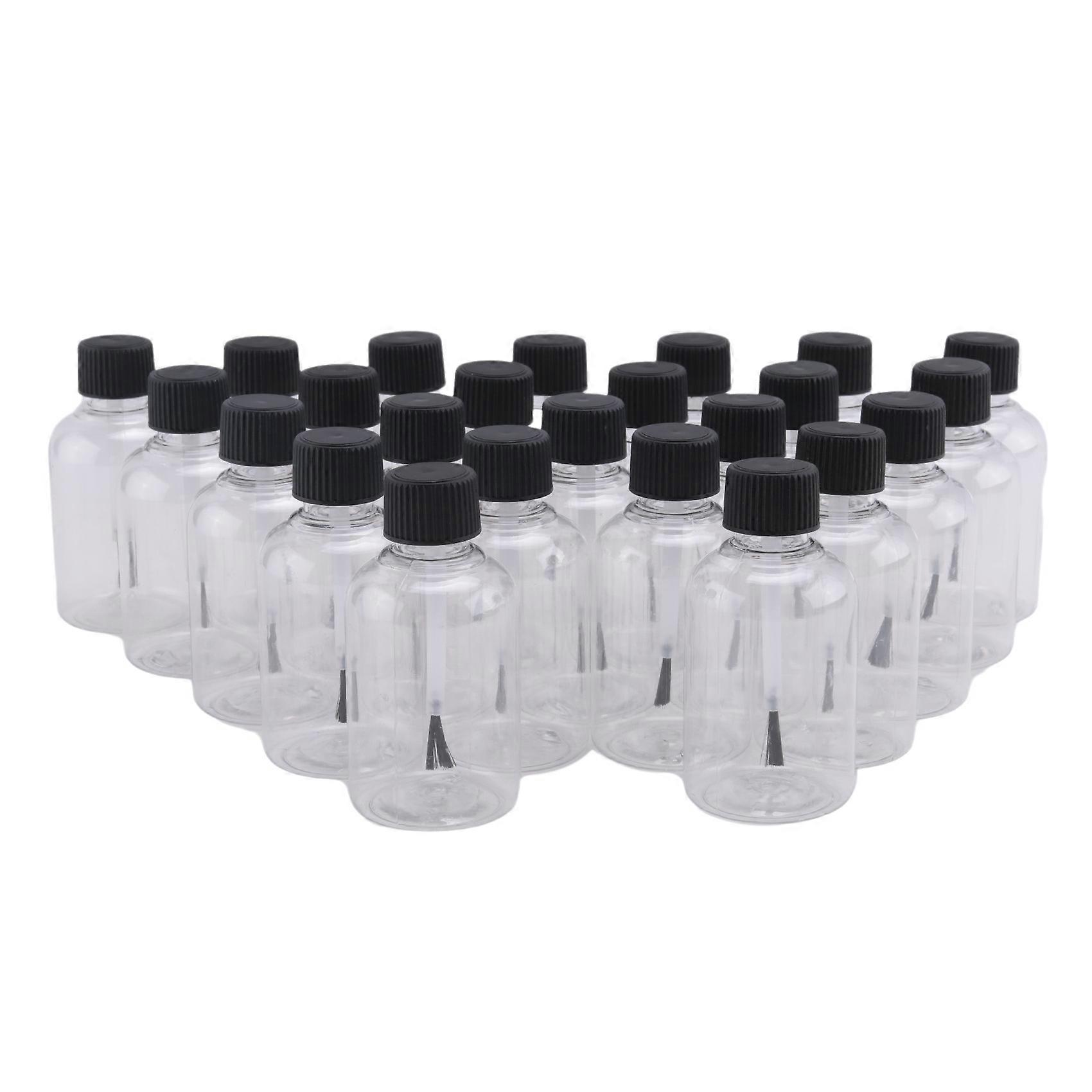 24 Pcs Plastic Empty Glue Bottles with Brushes 1.7 Oz Art Empty Paint Bottles Glue Toddlers Kids Art