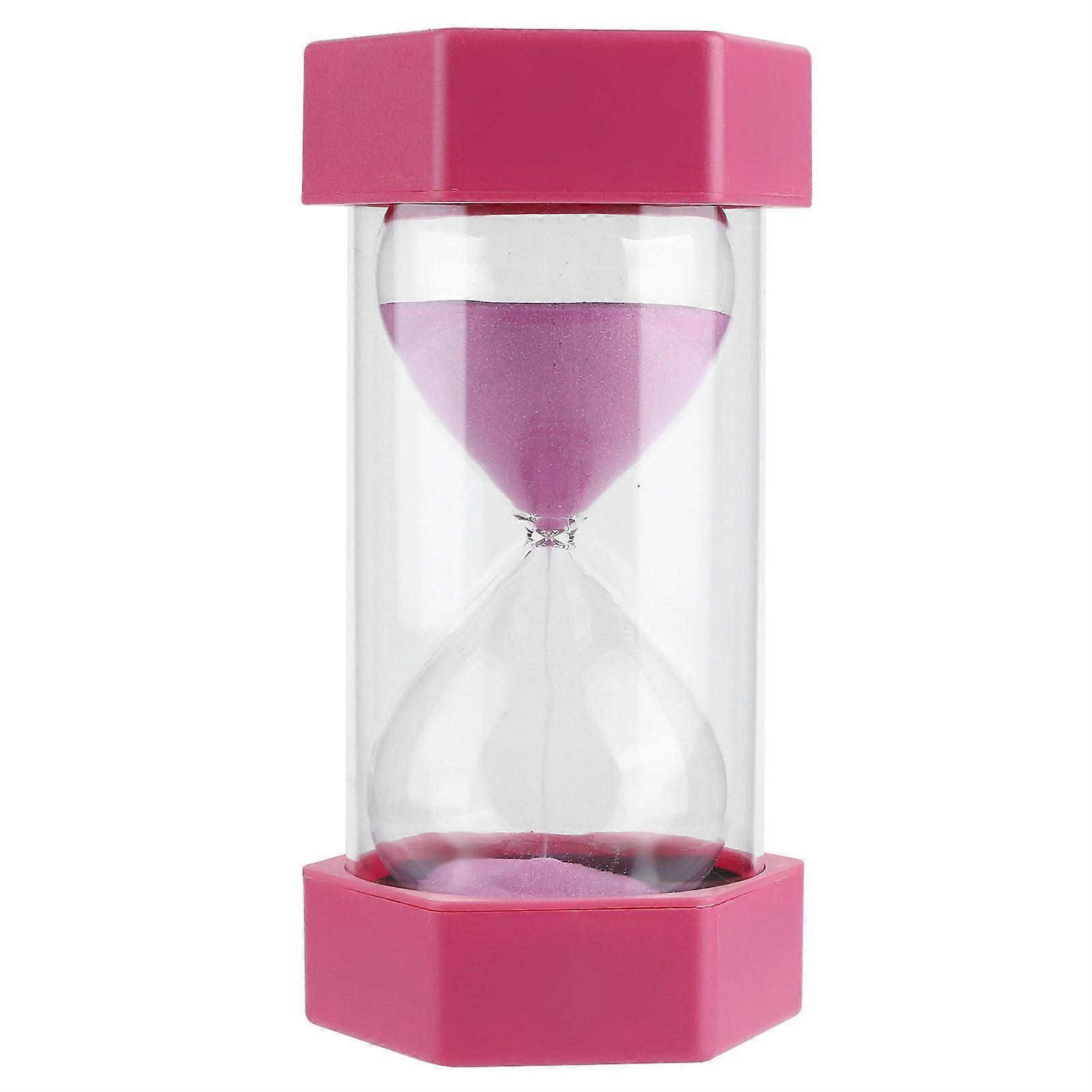 Hexagonal Hourglass Sand Timer 30 Minutes Timer Clock for Classroom Home Office Kitchen UsePink