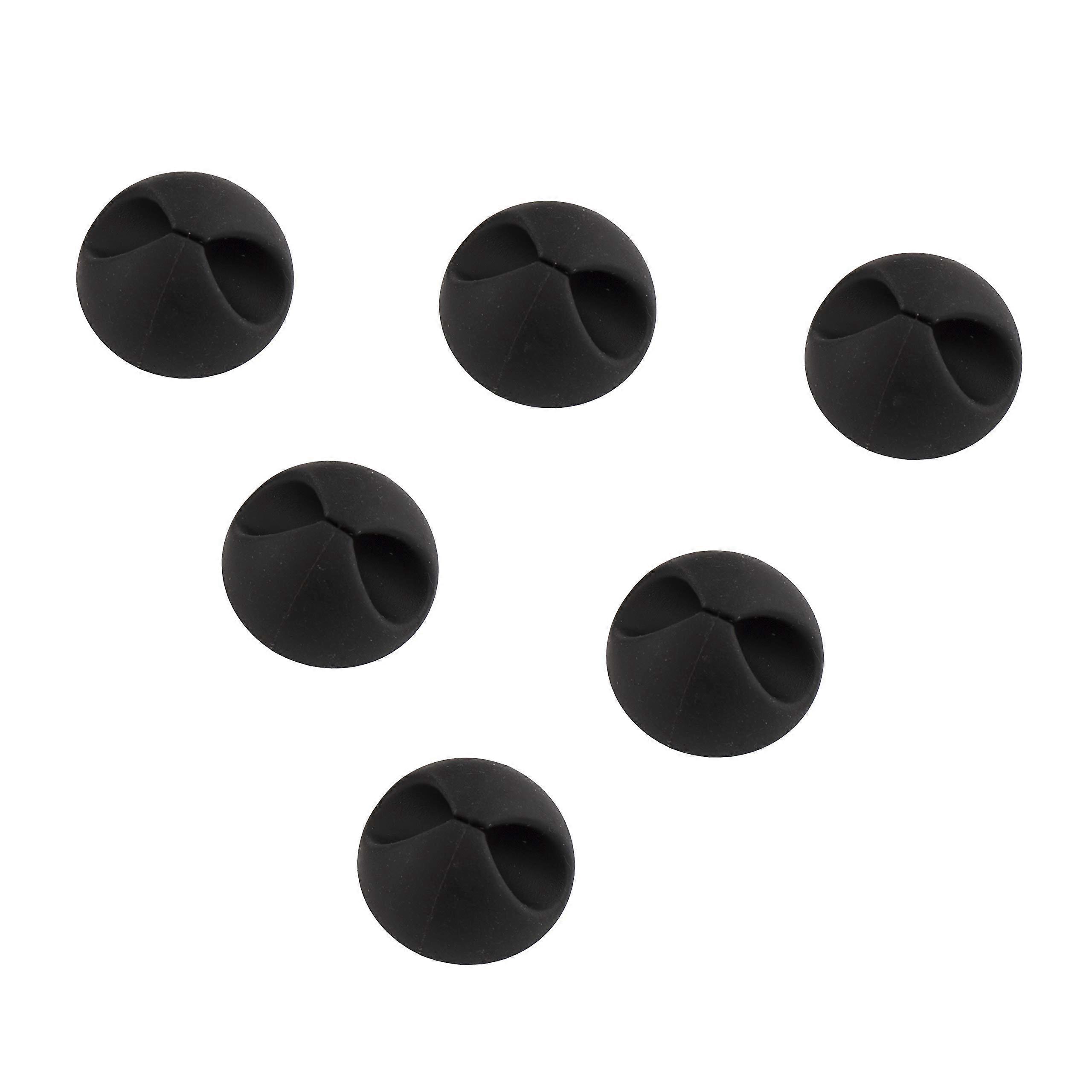 Cable Holder Pack of 6 Black, Durable Cable Organizer for Home and Office, Tangle-Free Design, Versatile Use