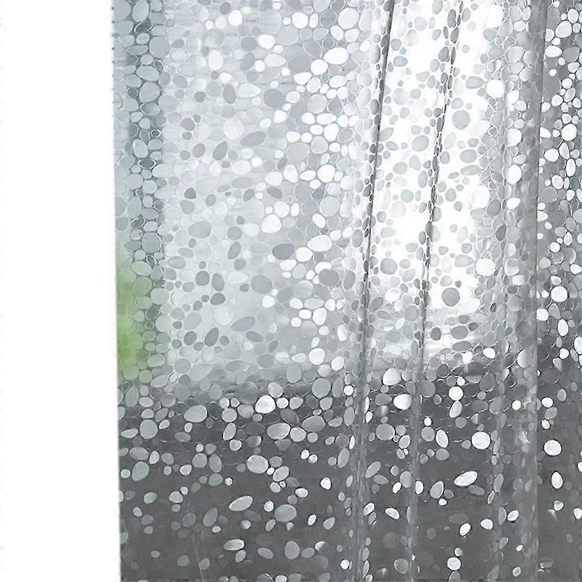 parent Shower Curtain Lining, Pebble Pattern Lightweight Plastic Bathroom Shower Curtain