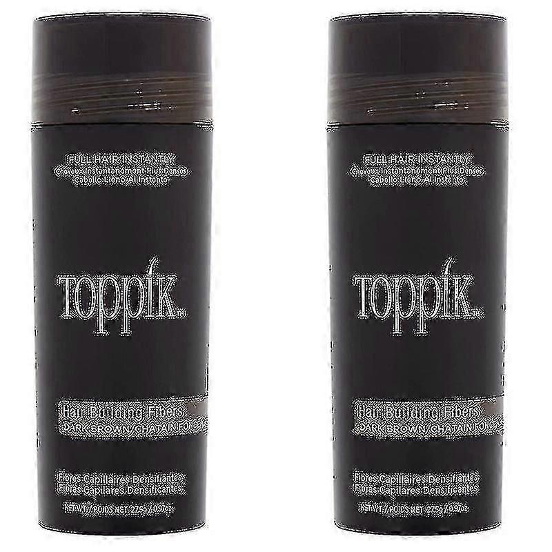 2er-Pack Toppik Haaraufbaufasern Dunkelbraun 27,5 g / 0,97 oz Haarpflege_c*