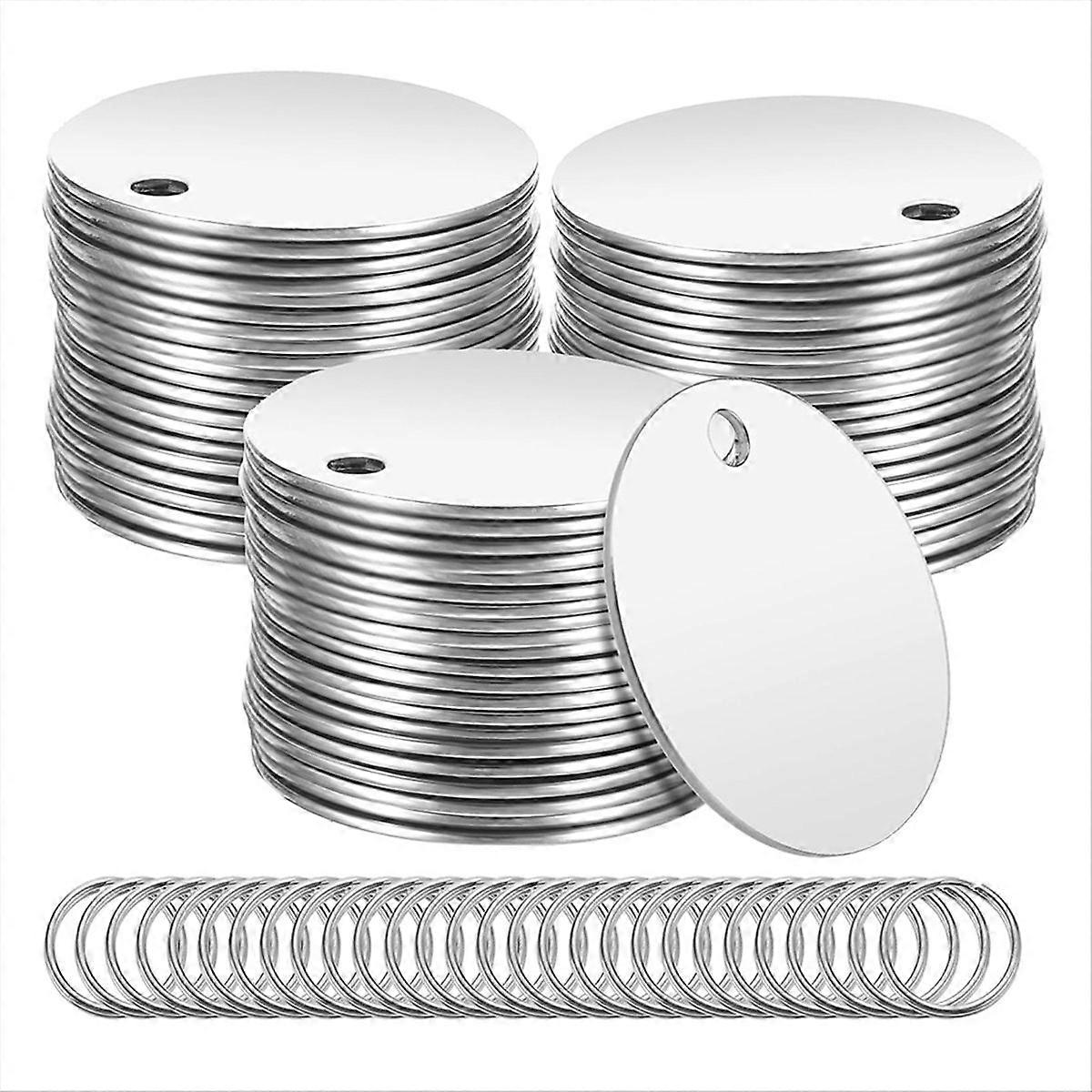 55 stk. metalstemplingsemner - 1,2 tommer runde stemplingsemner