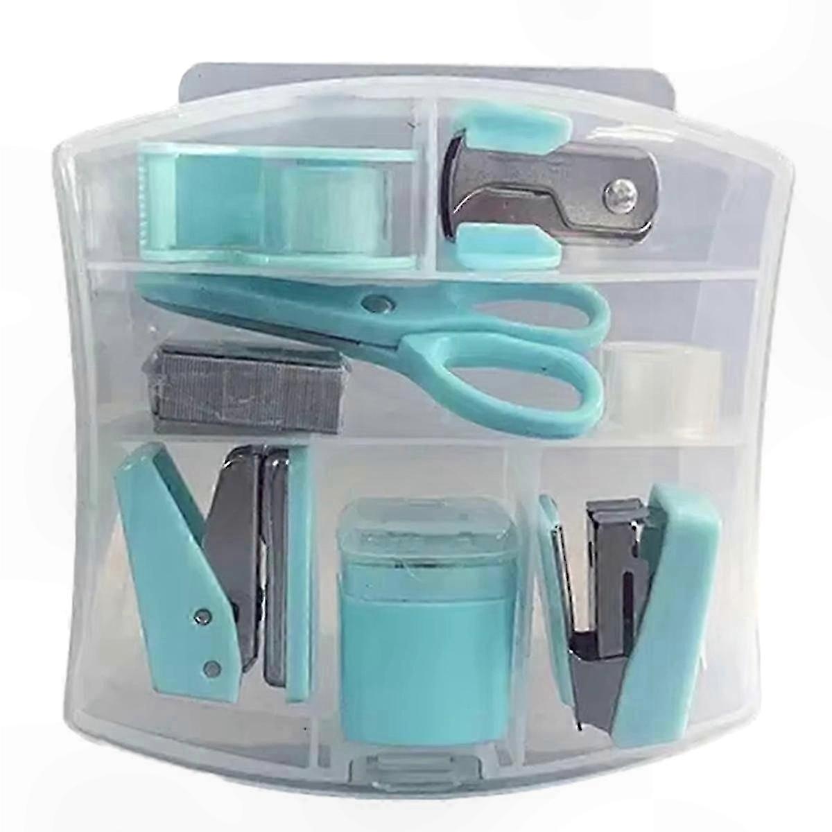 Versatile Office Tool Set with Stapler, Hole Punch, and Tape for Crafting and Everyday Use