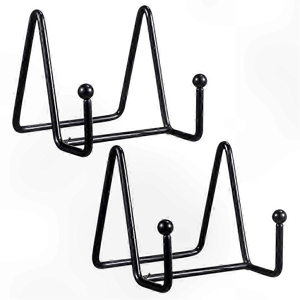 Durable Small Plate Display Stands, 9x8.8x8.2cm, Set of 2 Holders for Exhibits and Displays