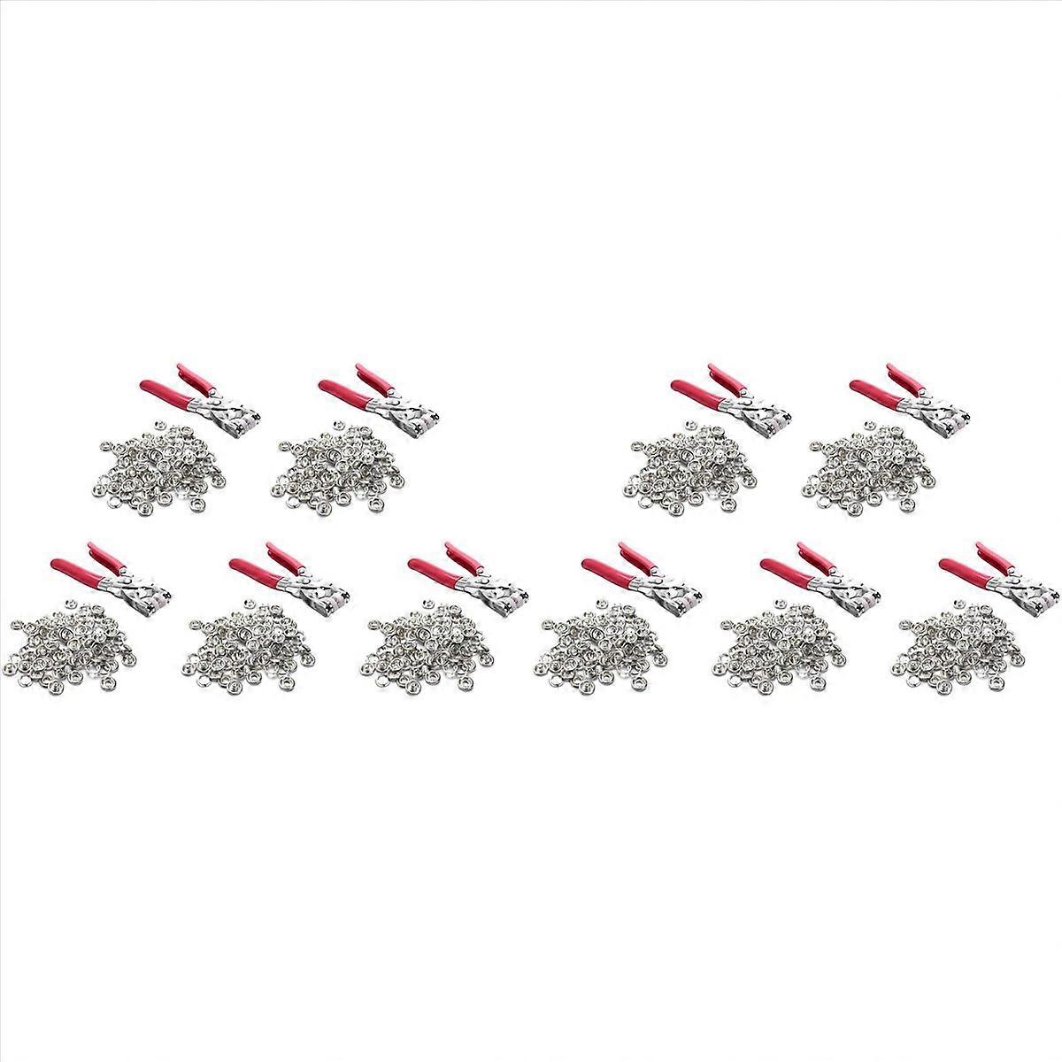 Pliers With 20 Sets Snap White Copper Snap Buttons Installation Tool