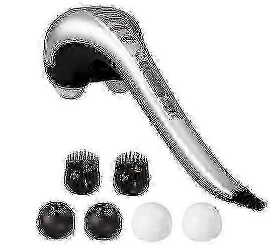 ハンドヘルドネックバックマッサージャーディープティッシュパーカッションマッサージ対応肩、脚、足、筋肉、電動ダブルヘッド全身マッサージャーTw