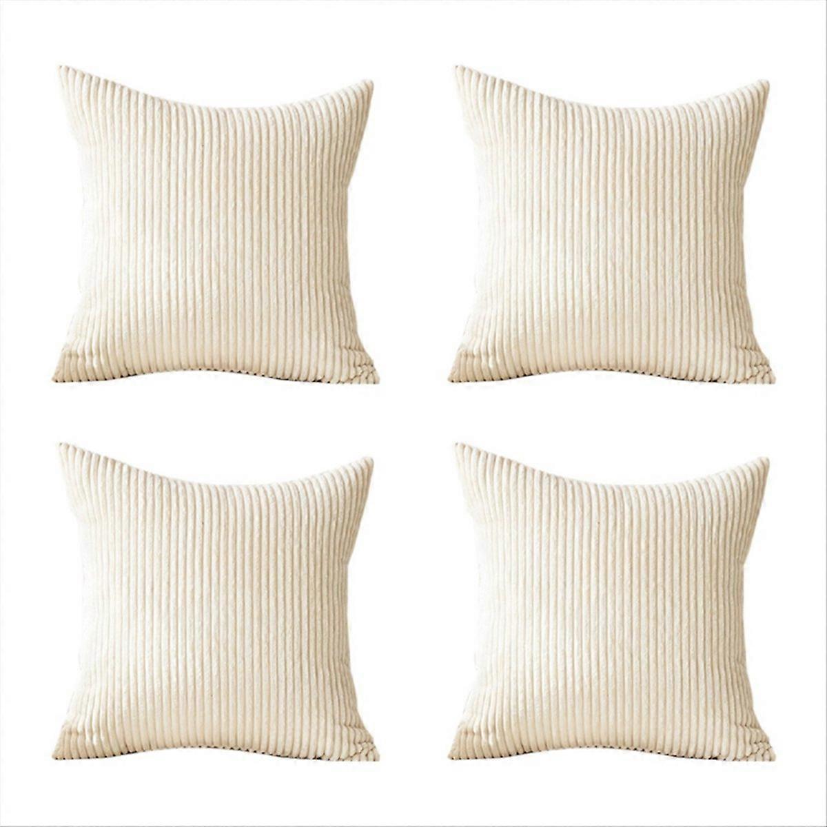 Set of 4 Velvet Pillow Case, Pillow Insert Not Included(45 X 45 cm) A