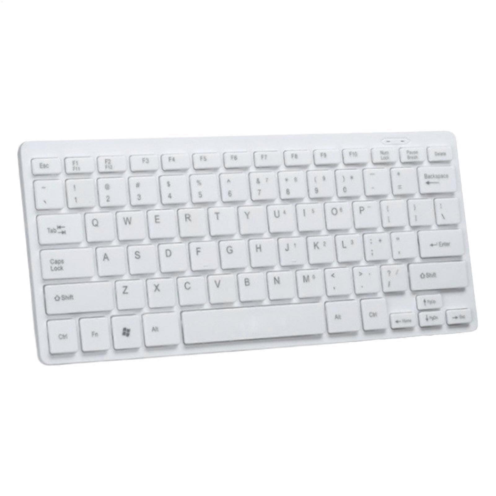 Wired Keyboard Low Noise Small USB Keypad Portable Laptop Keyboard White Ultra Slim
