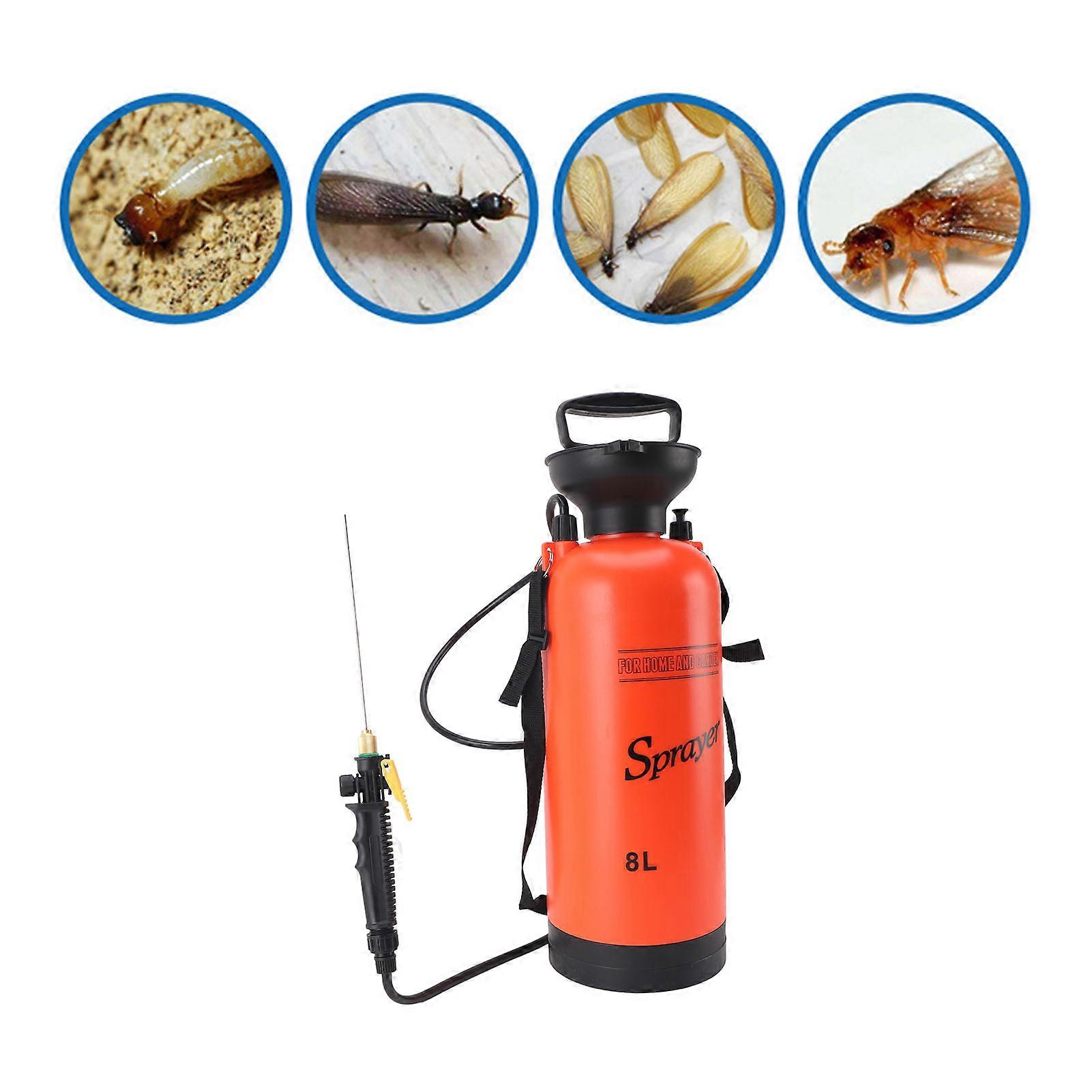 Garden Shouder Sprayer PP Even Spraying Wide Coverage Sprayer for Termite Prevention 8L 