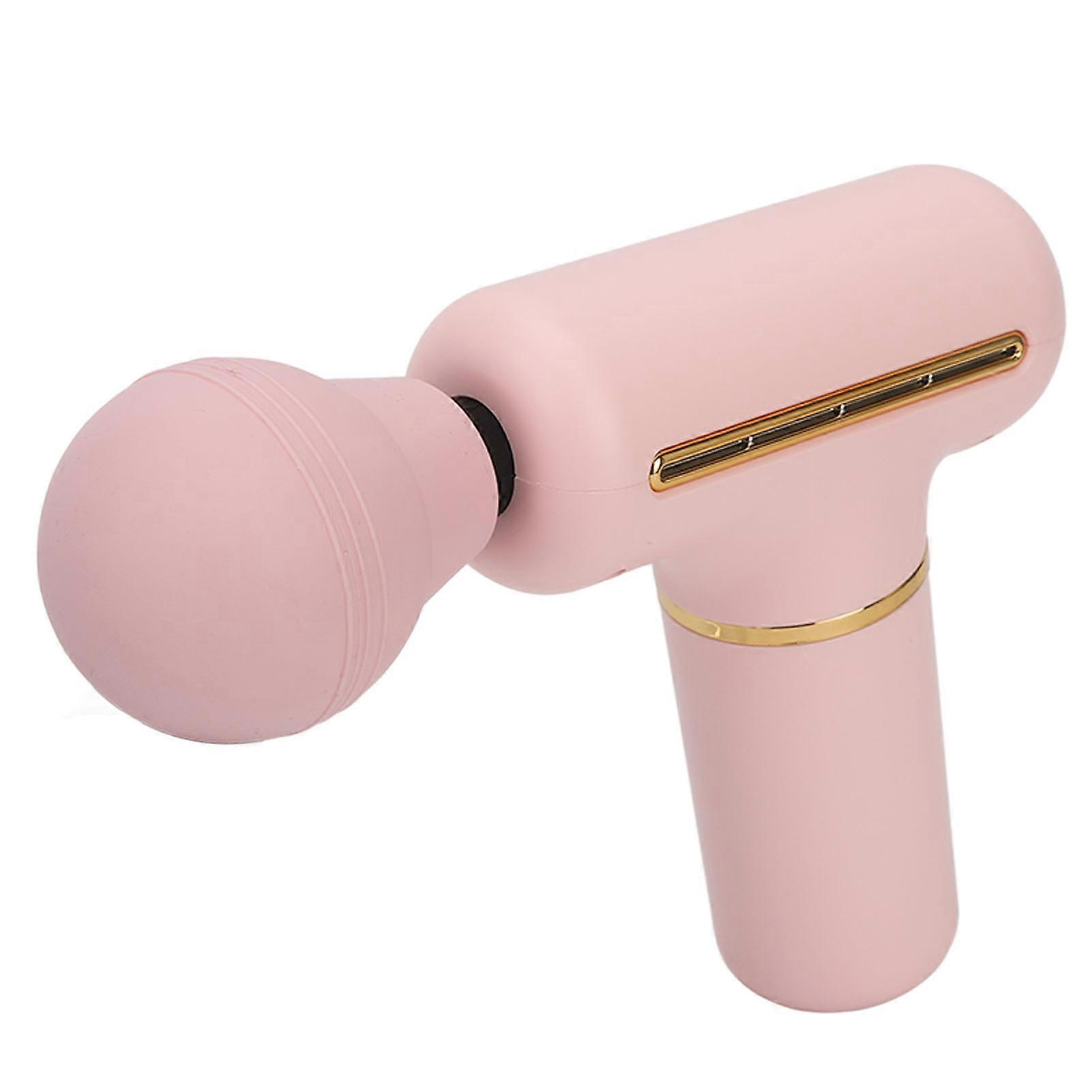 Mini Muscle Percussion Massager Deep Relaxation Portable Handheld 4 Speed Vibration Body Massage Machine for Athletes Pink 