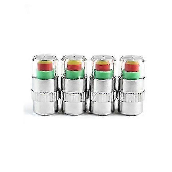 4 Pcs Car Tire Pressure Monitor Sensor Stem Caps with Indicator for  Seconds Response Time
