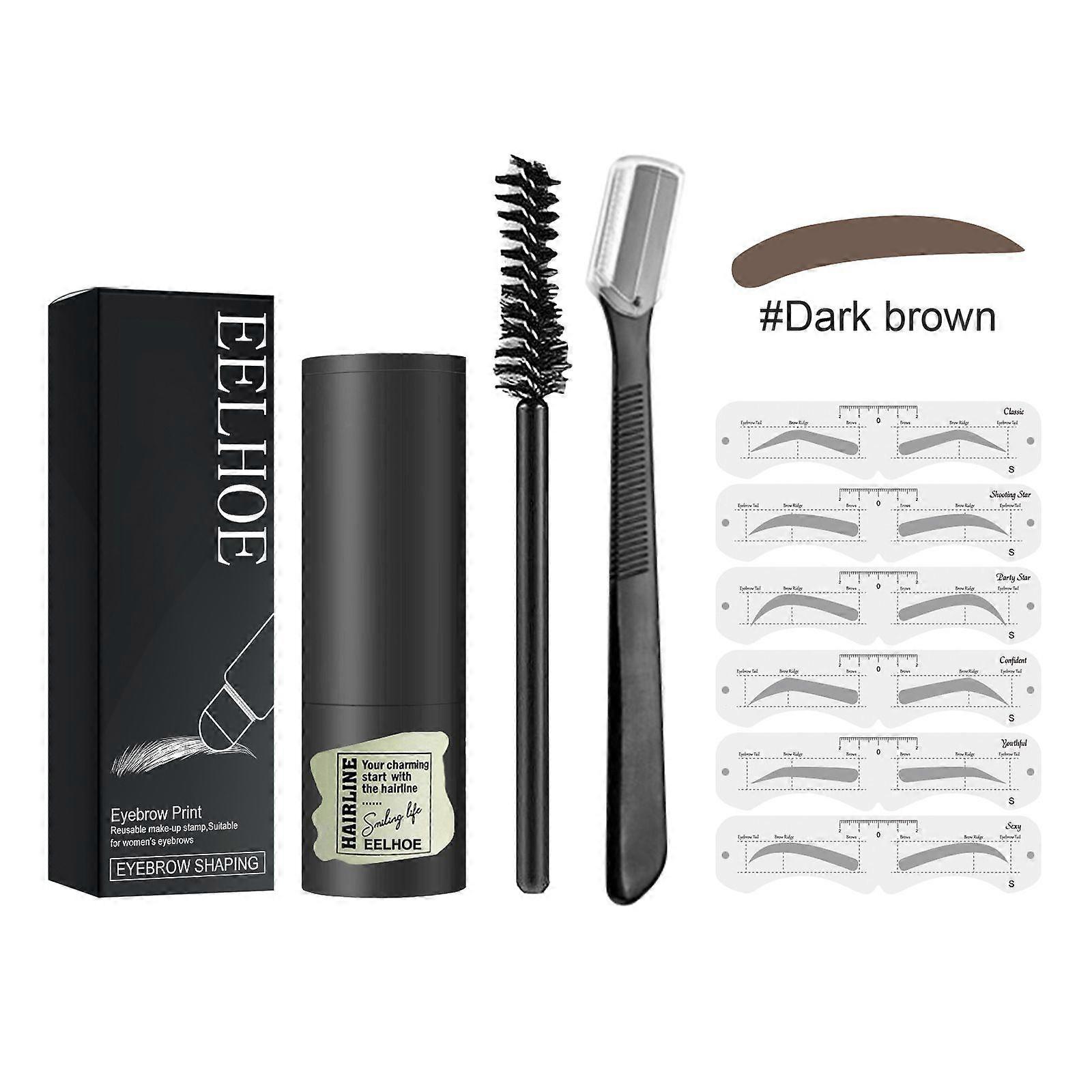 Eelhoe Eyebrow Print Set: Waterproof Three-Dimensional Eyebrow Shaping, Quick Eyebrow Card Application, Natural Hairline Powder