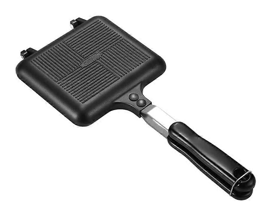 NonStick Filled Pancake Pan, Cast Aluminum Frying Pan, DoubleSided Foldable Sandwich Maker For Bread With Handles
