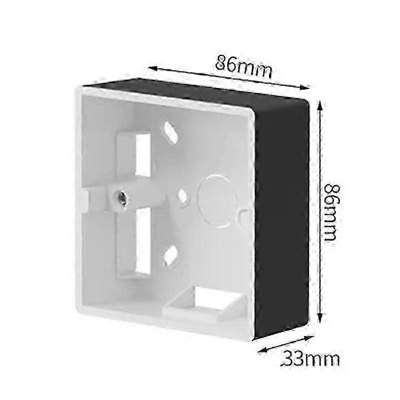 86 Type Mounting Box Prastic External Mounting Box Standard 86mm*86mm Wall Surface Switch Socket Box Depth 35mm