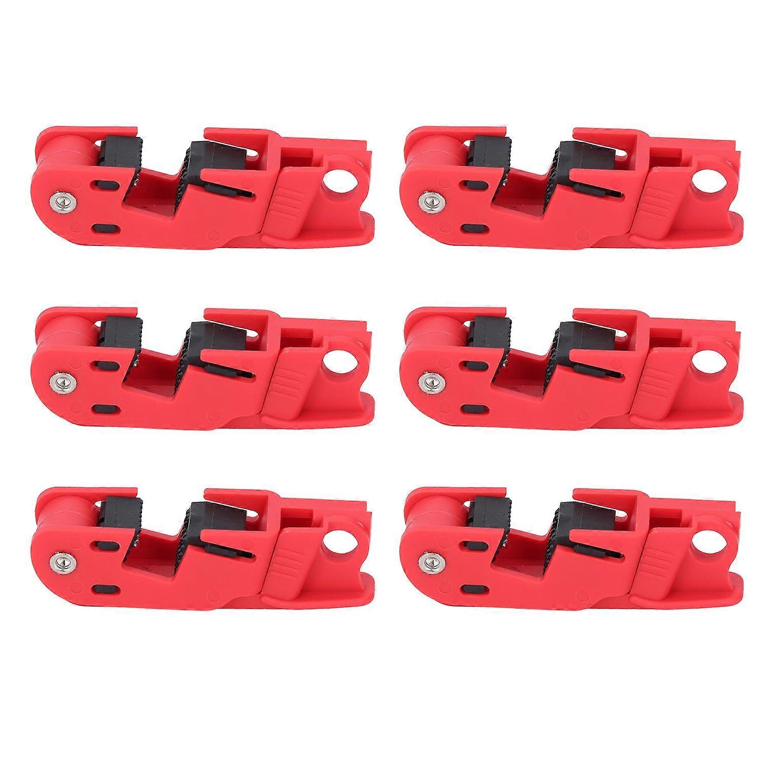 6Pcs Grip Style Circuit Breaker Lockout Device Serrated Jaws Breaker Lock Out Tool for Electrician M