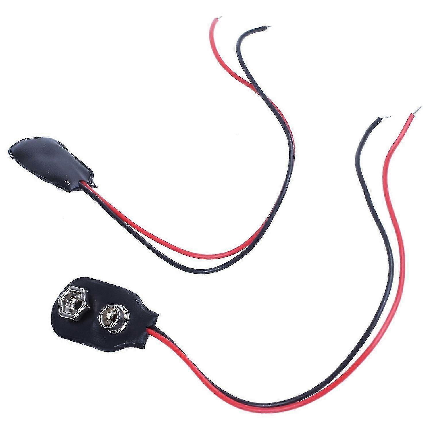 9V battery clip connector 15cm wire cable 2pcs