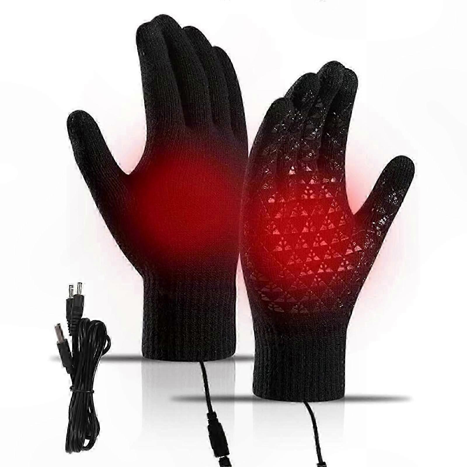 USB-Powered Heated Gloves for Winter, Windproof and Touchscreen Compatible, Ideal for Cycling and Skiing