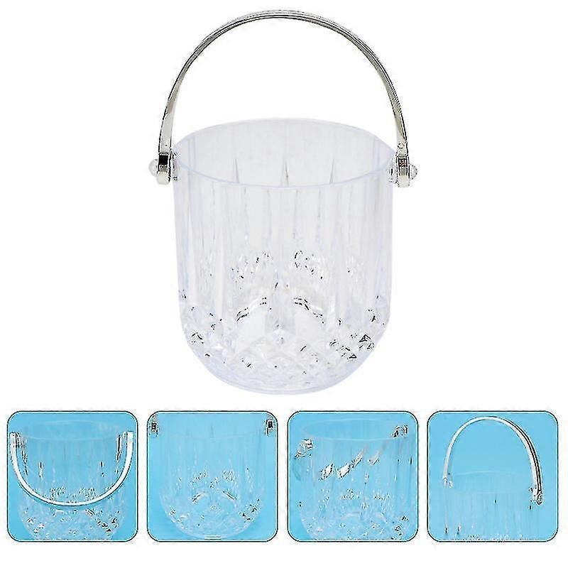 1PC الاكريليك كريستال الثلج دلو بار الإبداعية الجليد تخزين برميل شفاف