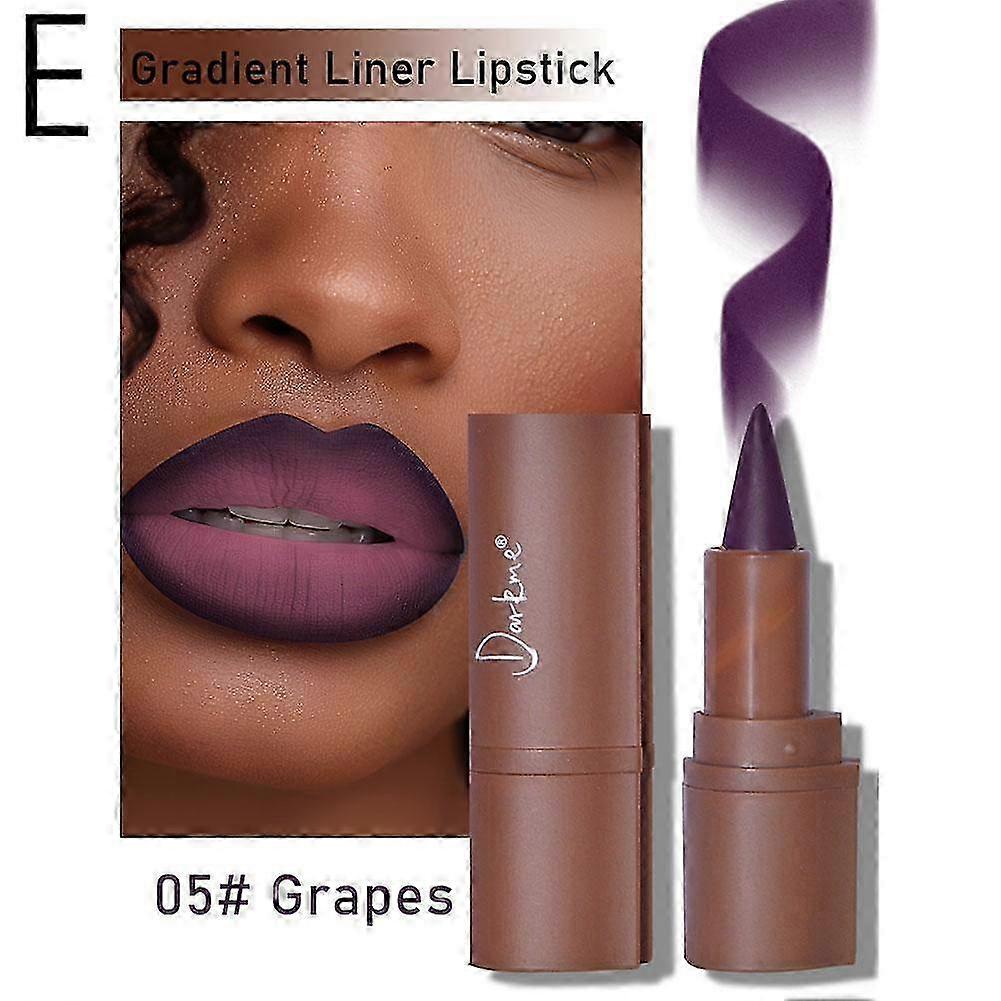 05# Grapes(E)$ Gradient smudge lip liner Matte matte lip combination Dark lip liner Waterproof lipstick
