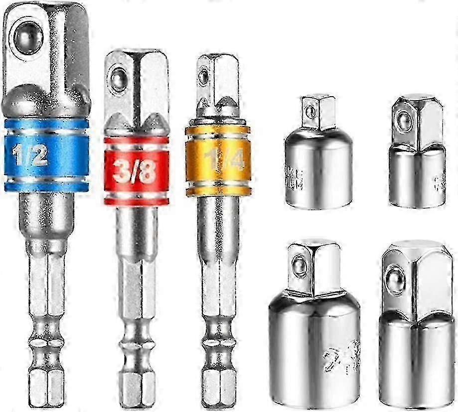Cordless screwdriver socket adapter set with 3 pieces