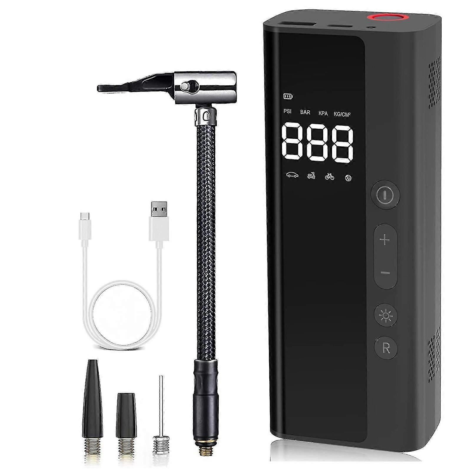 Tire Inflator Portable Compressor 150psi Rechargable Battery Eletric Cordless Pump With Light For C