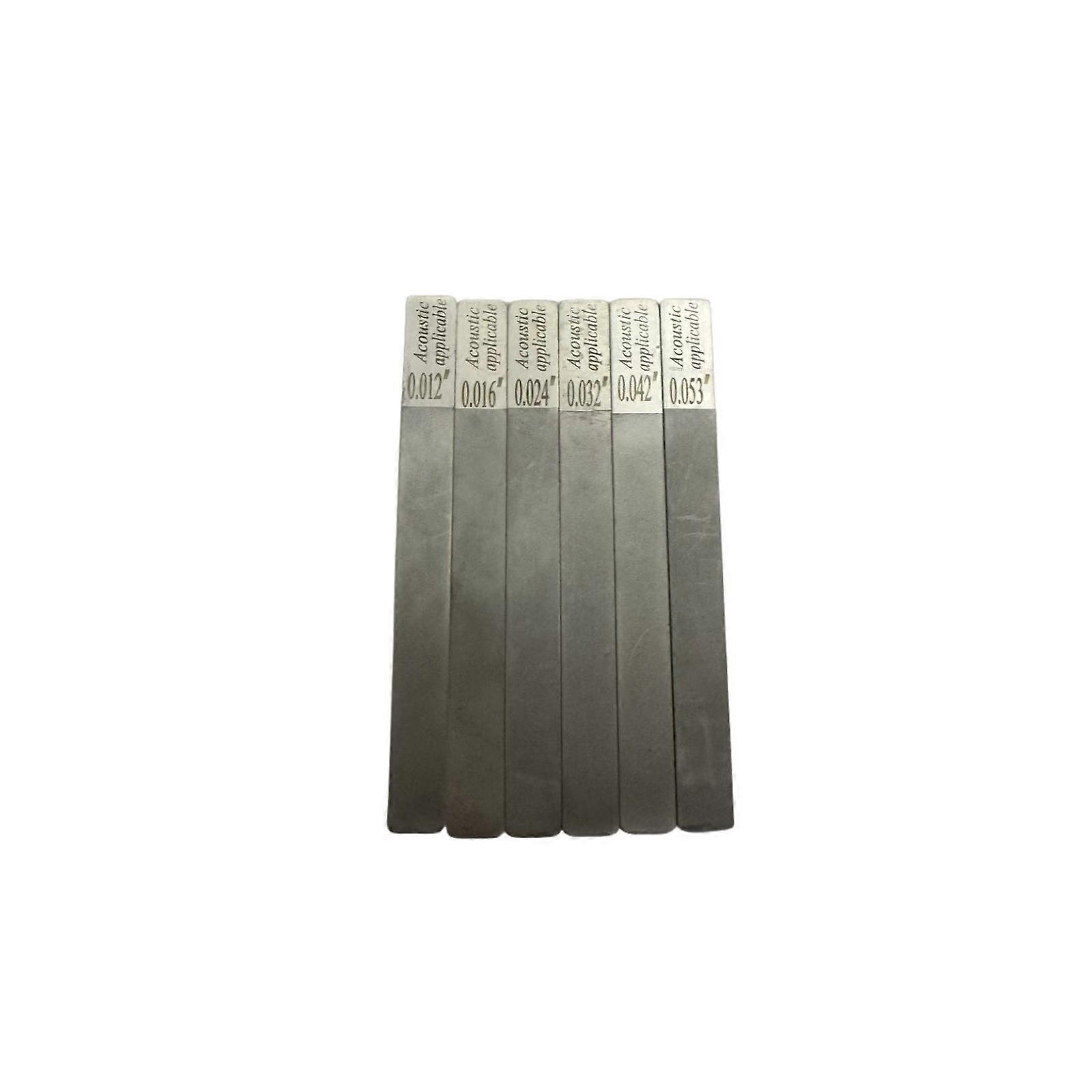 Multiple Size Guitar Nut File Set With 6 Durable Stainless Steel Tool For Detailed String Maintenance Multicolor