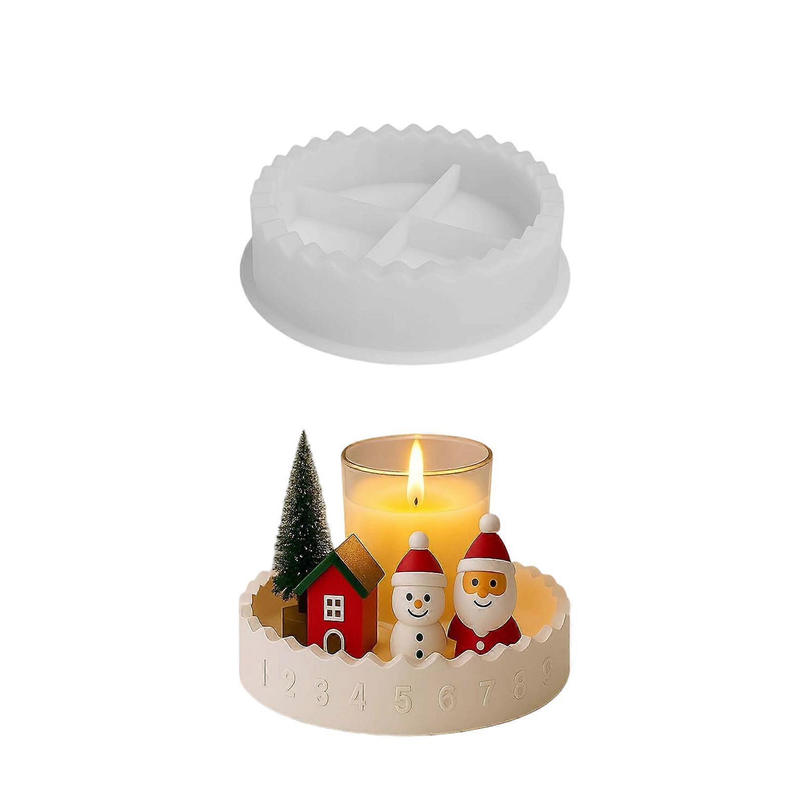 Silicone Number Tray Crafting Mold High Temperature Resistant For Home Art Projects Multicolor