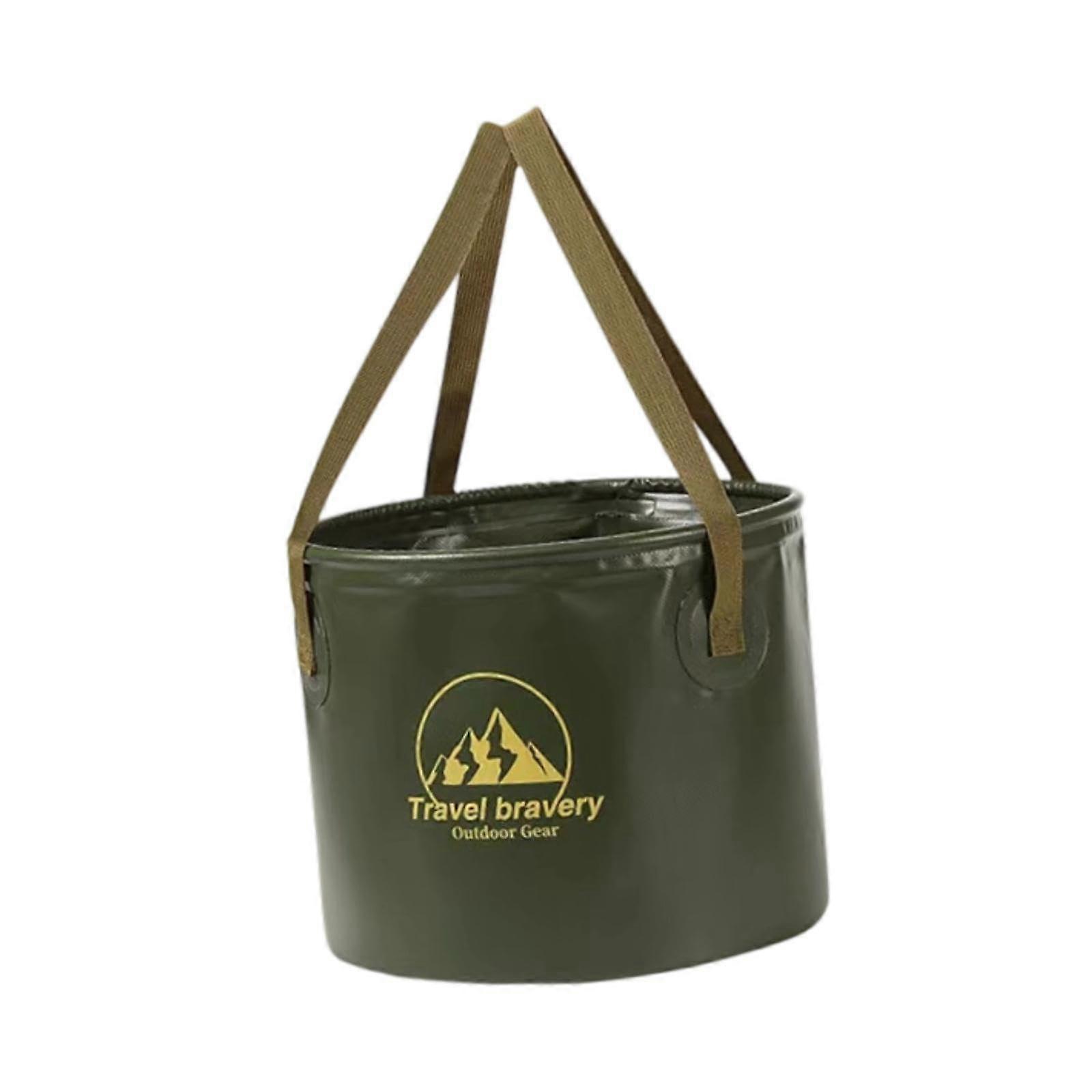 Folding Water Bucket Portable Water Storage Container with Handle Lightweight for Car Wash and Fishing Use