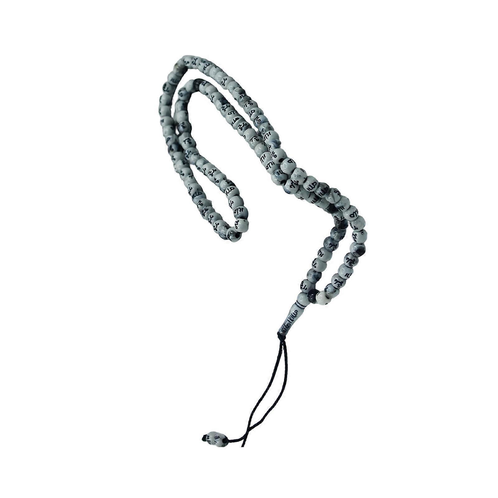 Stylish 99 Count Prayer Bead Chain Unisex Religious Accessory For Devotional Use Spiritual Practice Tool Multicolor