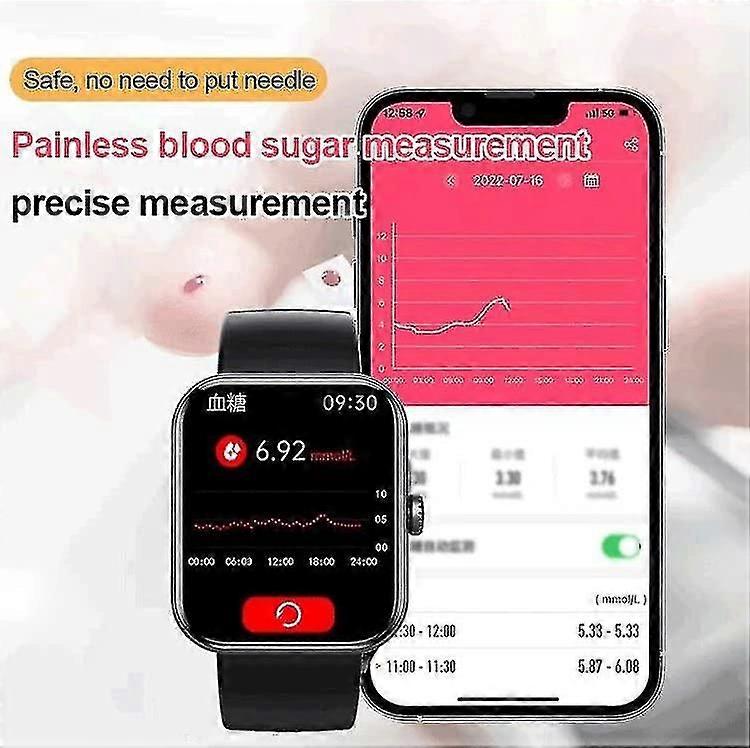 F57L Smart Watch with Blood Glucose Monitoring, Blood Pressure Tracking and Health Management Features