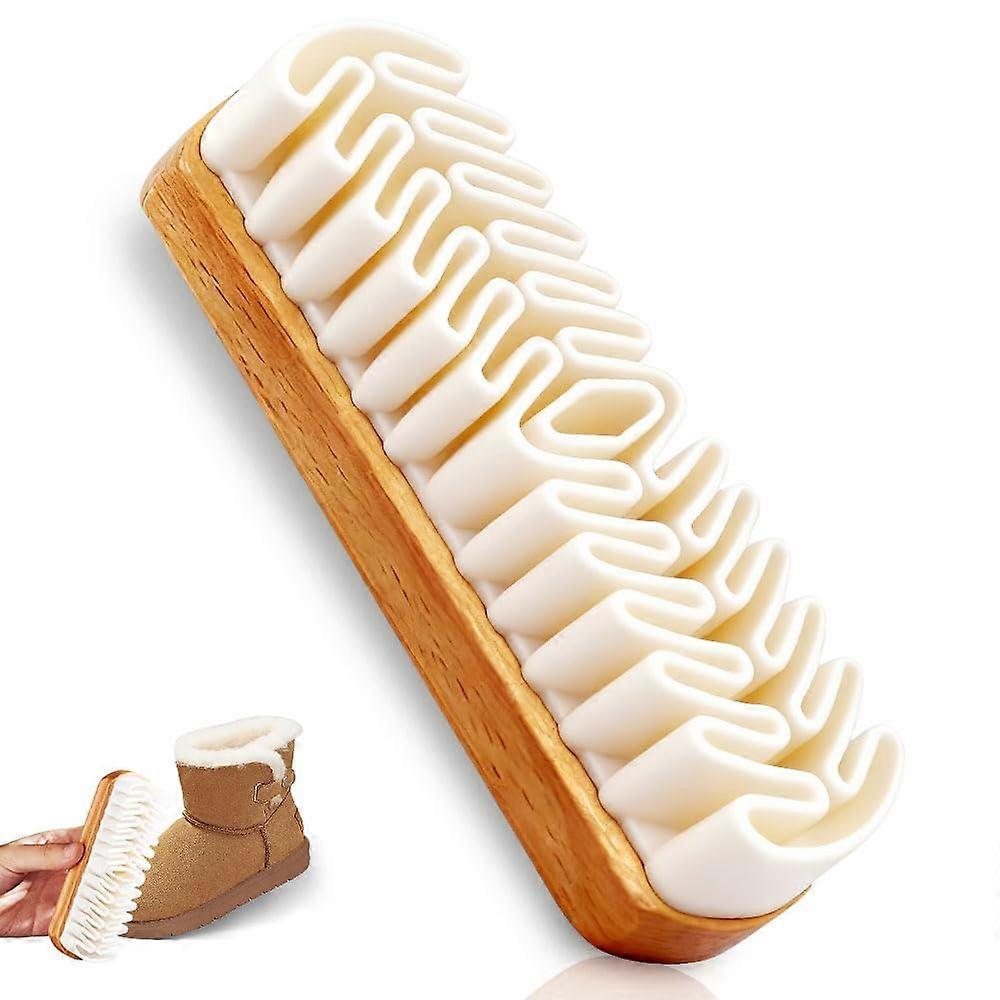 Suede Shoe Brush and Rubber Eraser Set with Soft Bristles for Nubuck Leather Cleaning 2026