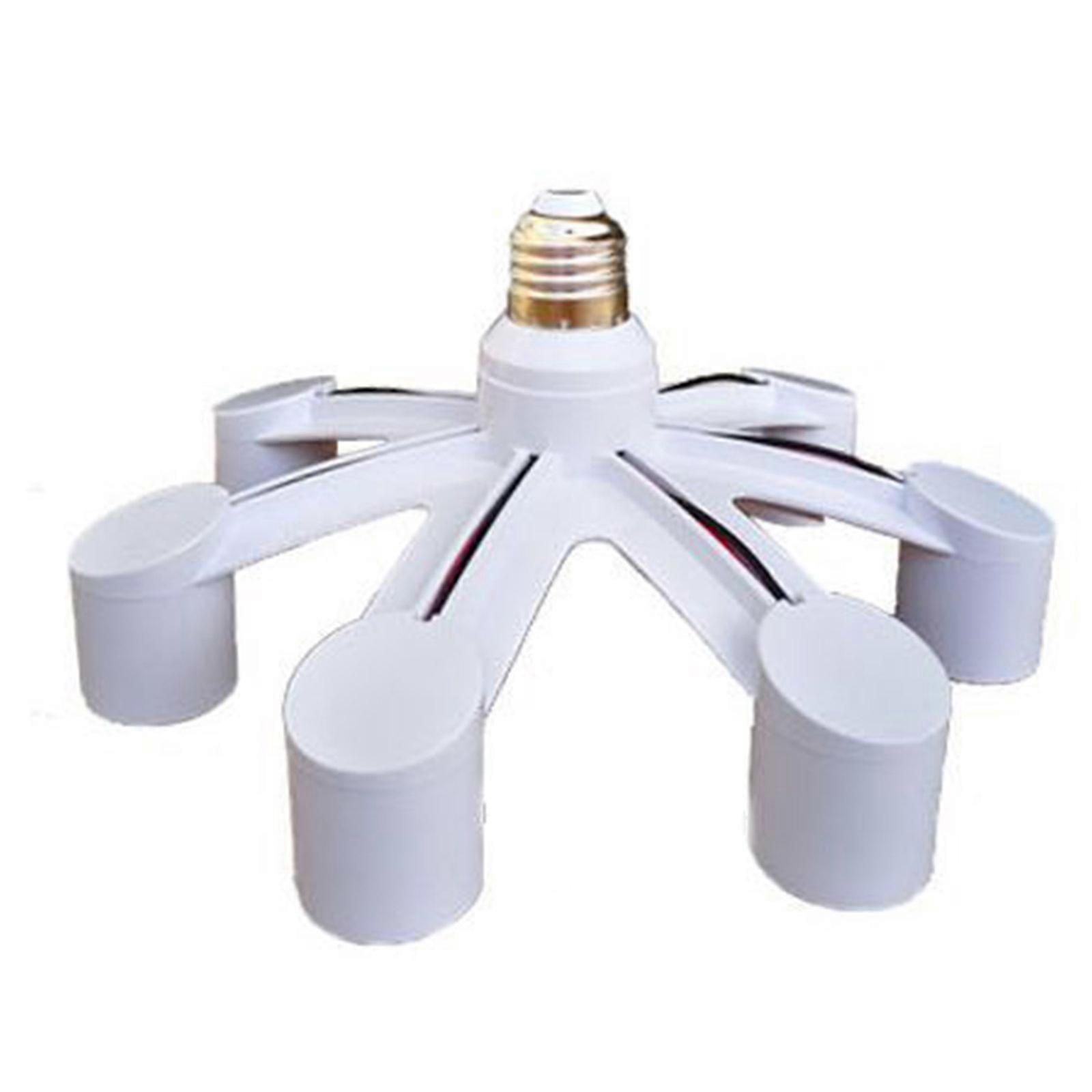 2/3/4/5/6/7 in 1 Light Bulb Socket Splitter, E26/E27 Light Socket Adapter Conventer, Standard Base LED Bulb Converter Multicolor