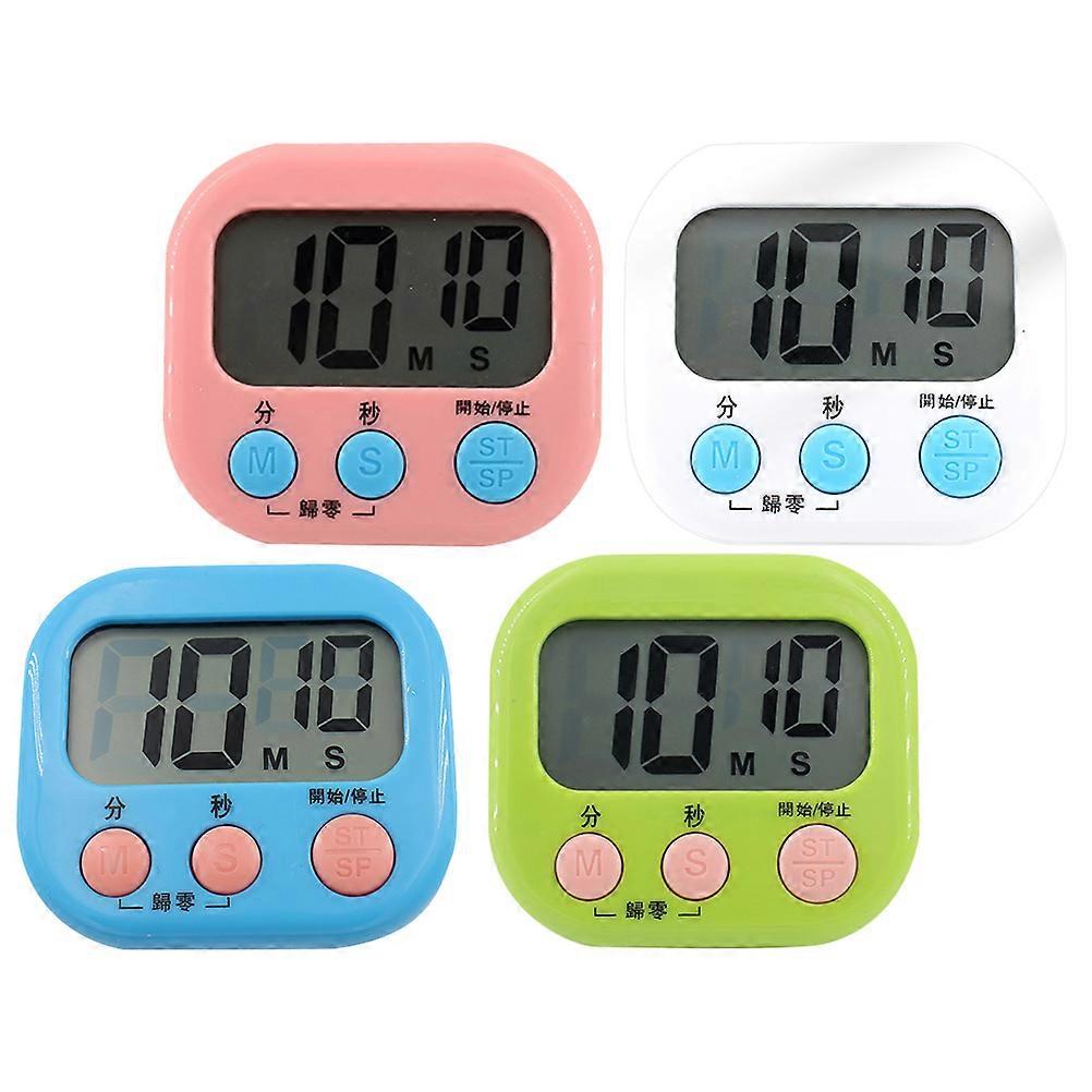 4pcs Kitchen Countdown Cooking Timer Practical Student Study Alarm Timer