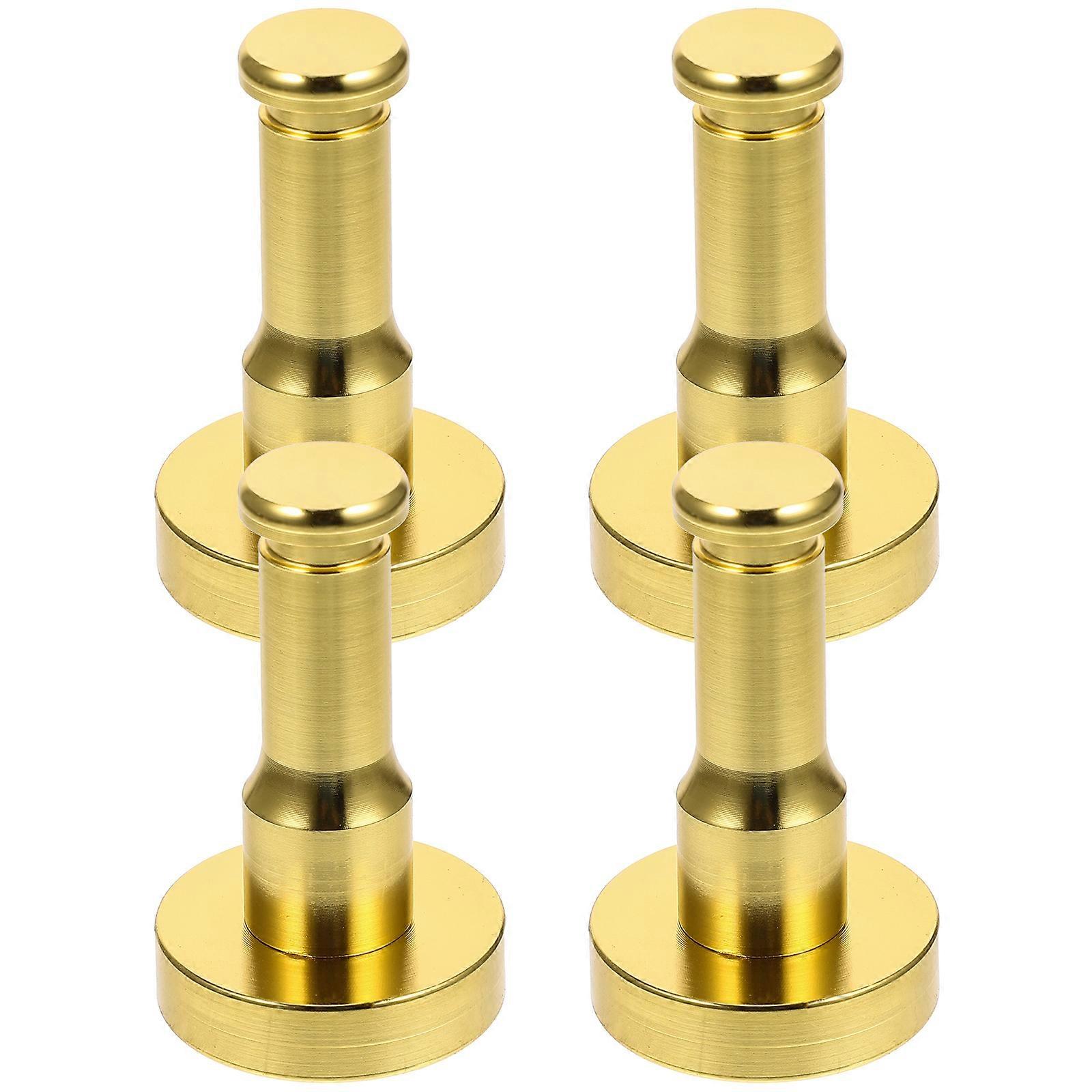 Metal Hooks 4Sets Golden Space Aluminum Punch Design Wall Hooks Compact and for Storage
