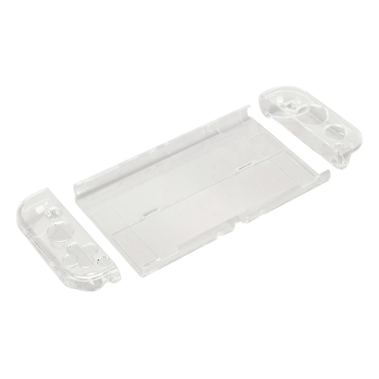 Clear Game Console Case Split Dockable Shockproof Gamepad Protective Shell for Switch OLED 2021 for Joy Con