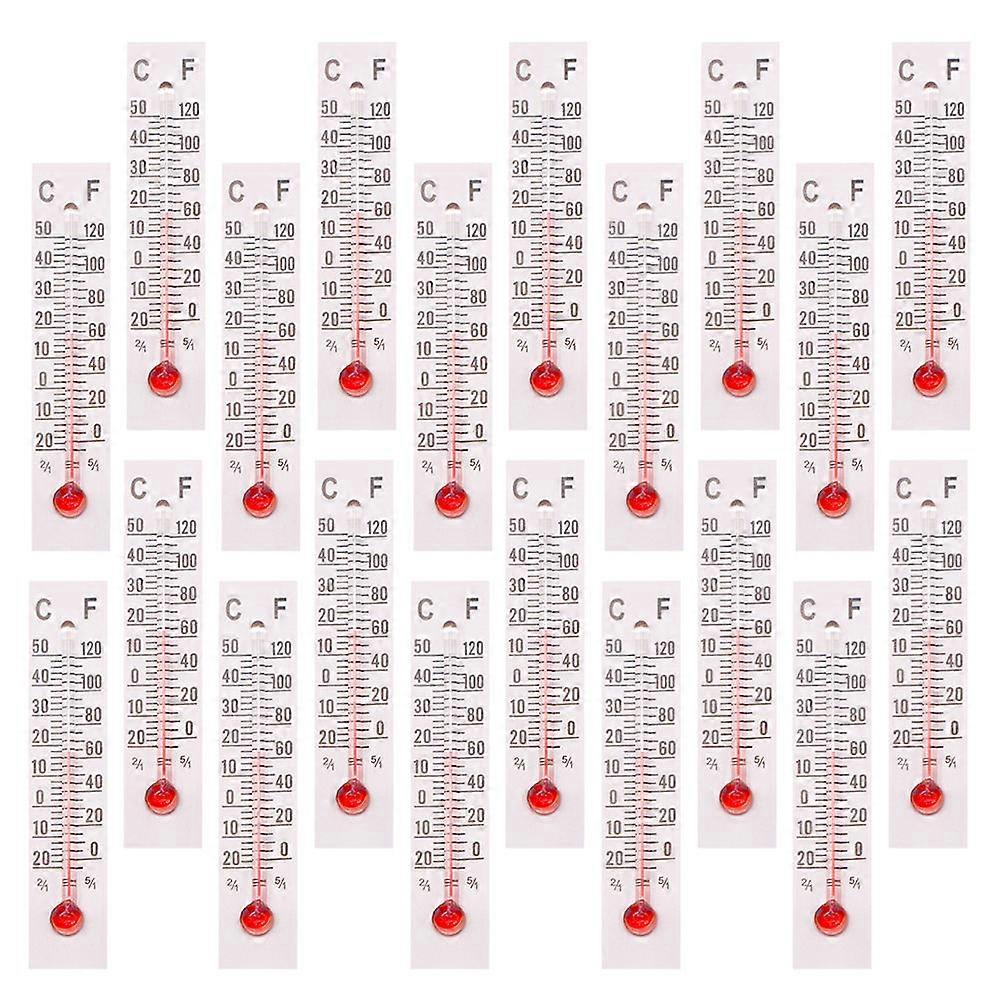 Mini Thermometer Toy for Decor 20Pcs White Miniature Temperature Gauge Model