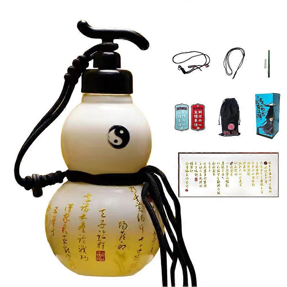 Monkey King Gourd Mug 680ml Tritan Water Bottle with Strap and Stickers Unique Chinese Design Portable Large Capacity