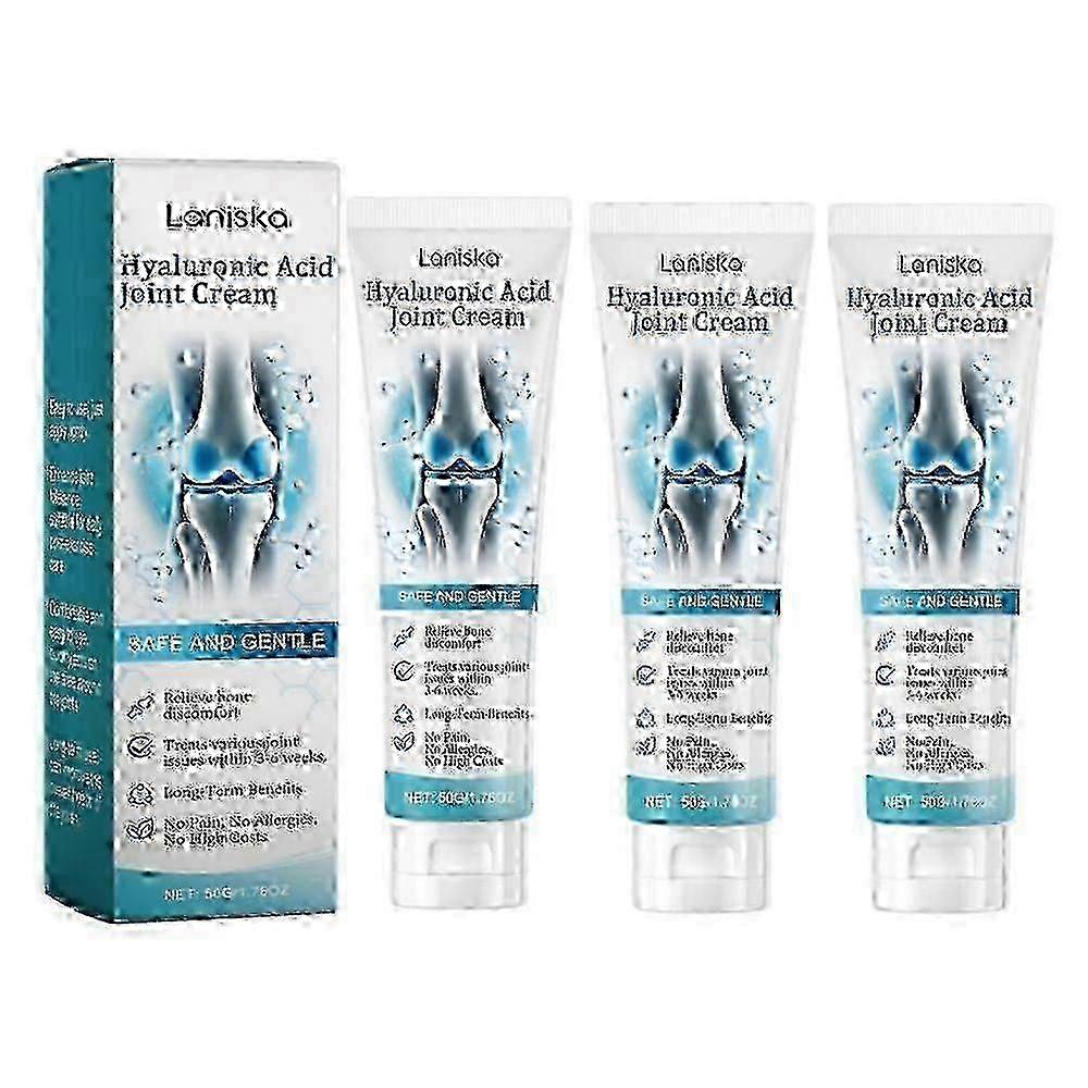 3x كريم مشترك حمض الهيالورونيك ، كريم تدليك المفاصل بحمض الهيالورونيك ، جل العناية بالتدليك المتقدم للمفاصل والعظام للظهر والرقبة واليدين والركبتين
