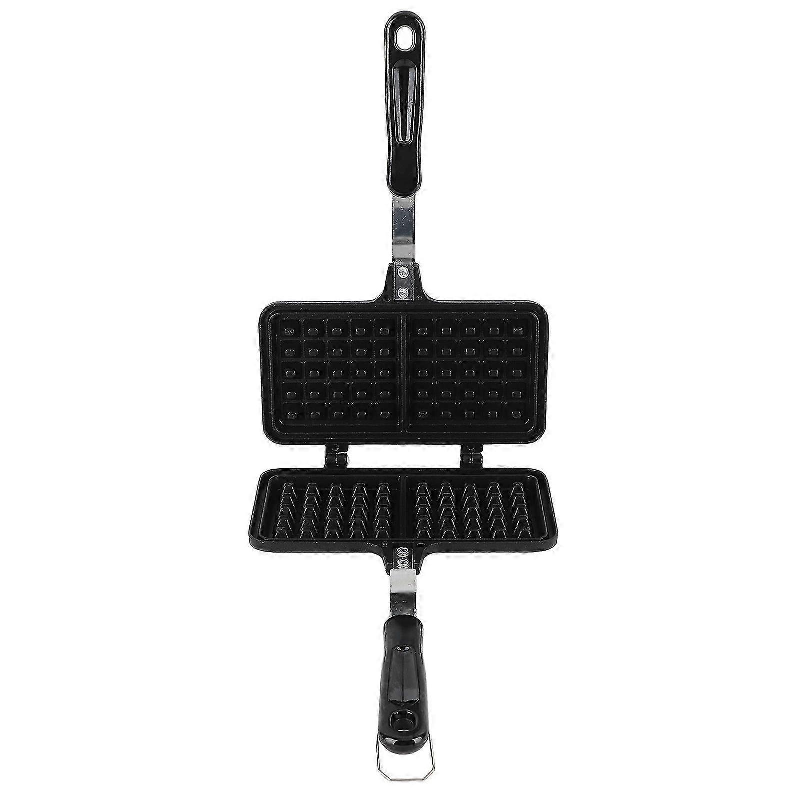 Aluminum Stovetop Waffle Pan - Double Baking for Even Cooking